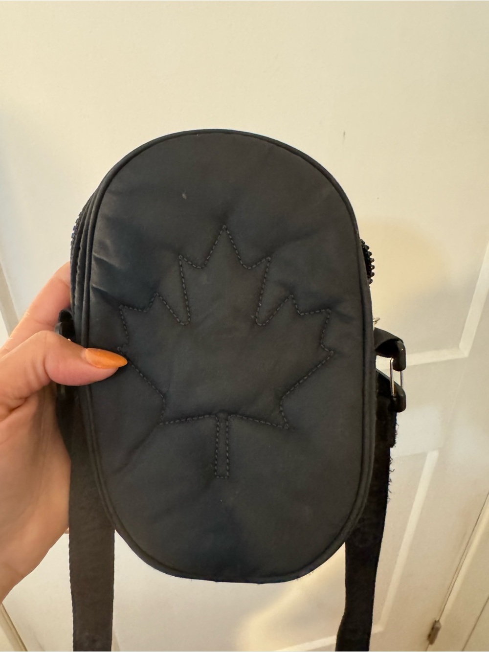 lululemon athletica Black Quilted Maple Leaf Crossbody Bag